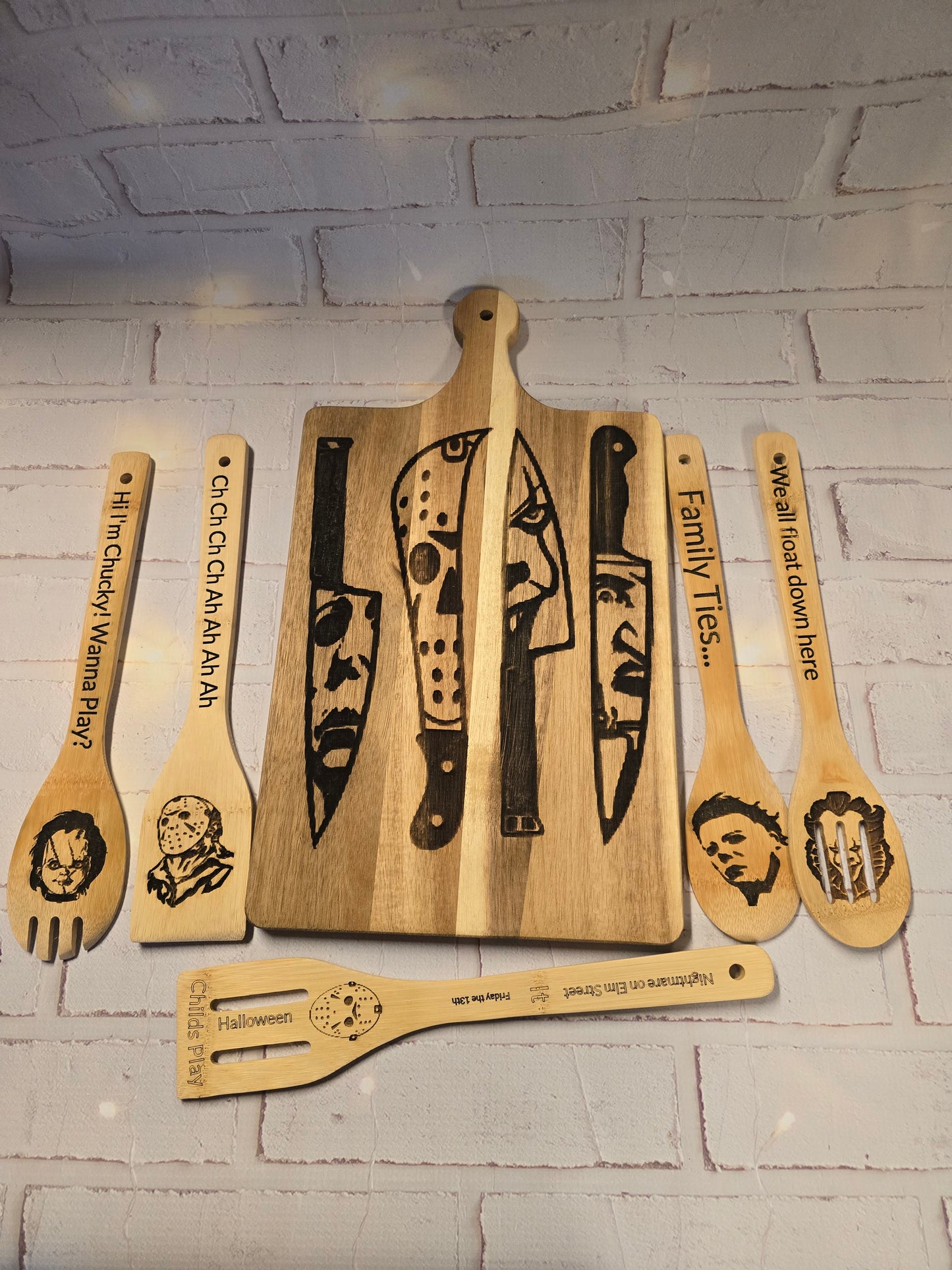 Cutting Board and Spoons