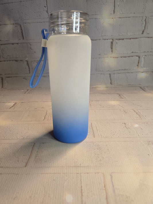 Glass Frosted Water Bottle